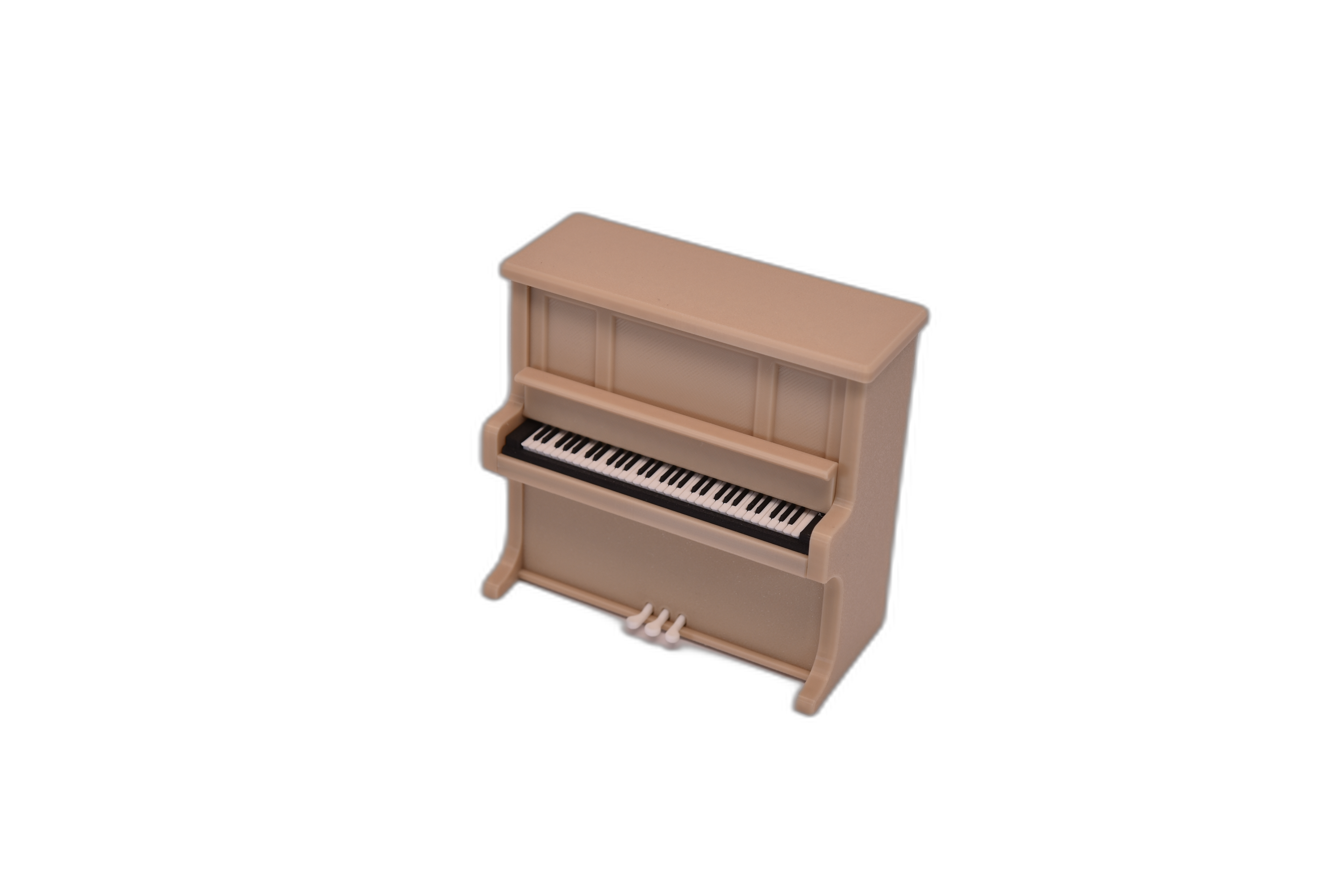 Pian cu Cutiuță Muzicală – Miniatură Vintage Printată 3D